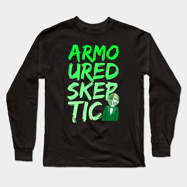 Armoured Skeptic Graphiti (Green) Long Sleeve T-Shirt by armouredskeptic